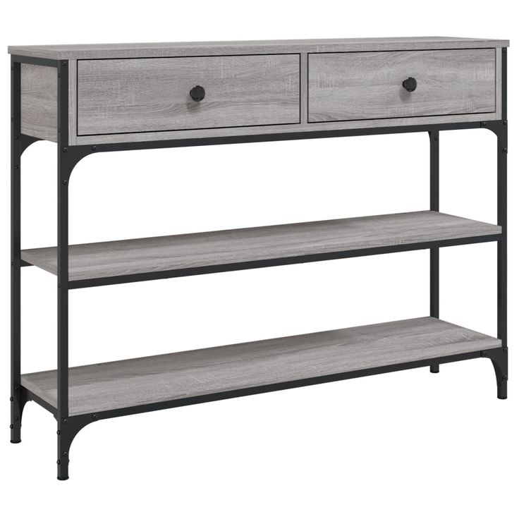 Konsolipöytä harmaa Sonoma 100x25x75 cm tekninen puu (34183)