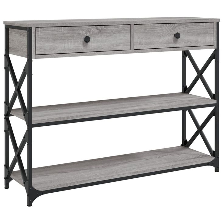Konsolipöytä harmaa Sonoma 100x28x75 cm tekninen puu (34193)