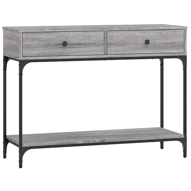 Konsolipöytä harmaa Sonoma 100x34,5x75 cm tekninen puu (33396)