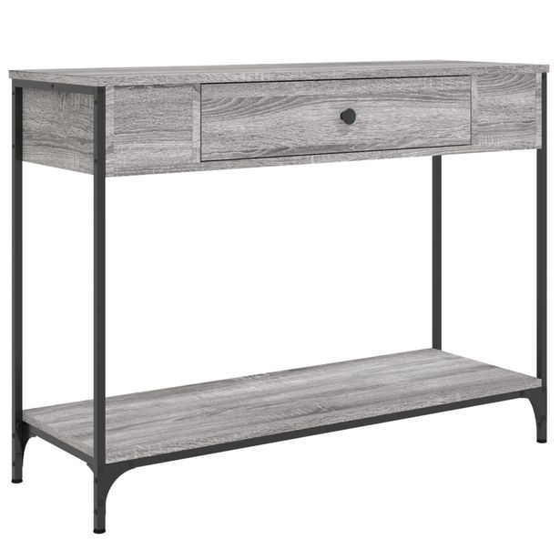 Konsolipöytä harmaa Sonoma 100x34,5x75 cm tekninen puu (34163)