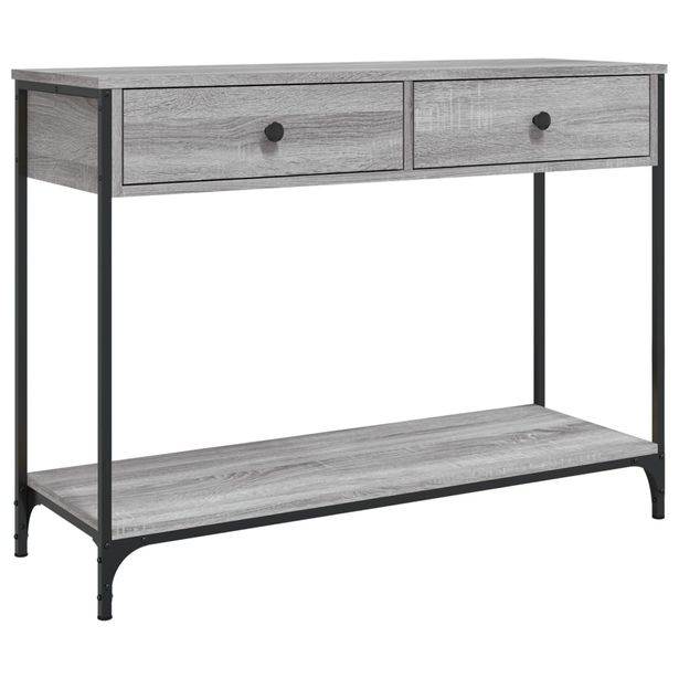 Konsolipöytä harmaa Sonoma 100x34,5x75 cm tekninen puu (34173)