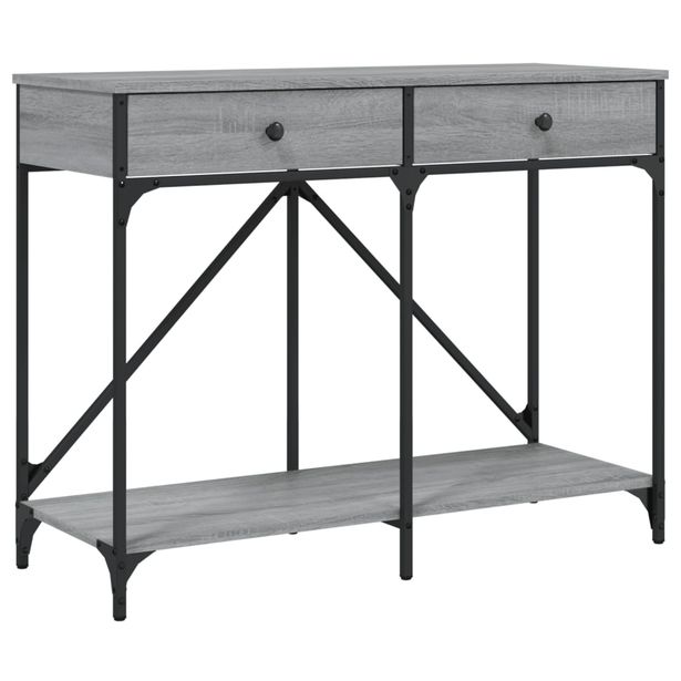 Konsolipöytä harmaa Sonoma 100x39x78,5 cm tekninen puu (35487)