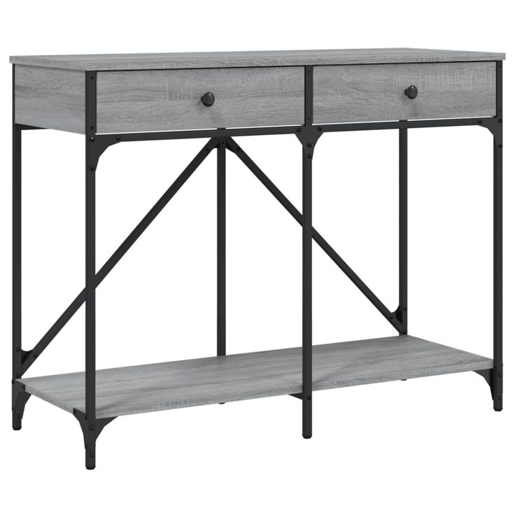 Konsolipöytä harmaa Sonoma 100x39x78,5 cm tekninen puu (35487)