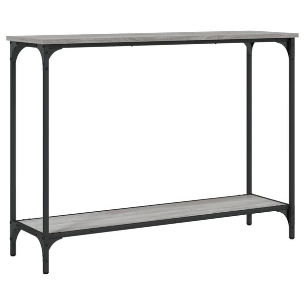 Konsolipöytä harmaa Sonoma 101x30,5x75 cm tekninen puu (37705)