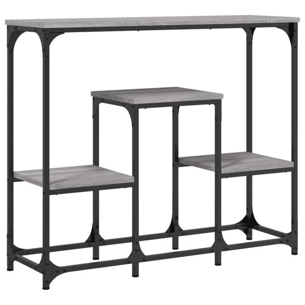 Konsolipöytä harmaa Sonoma 89,5x28x76 cm tekninen puu (33386)