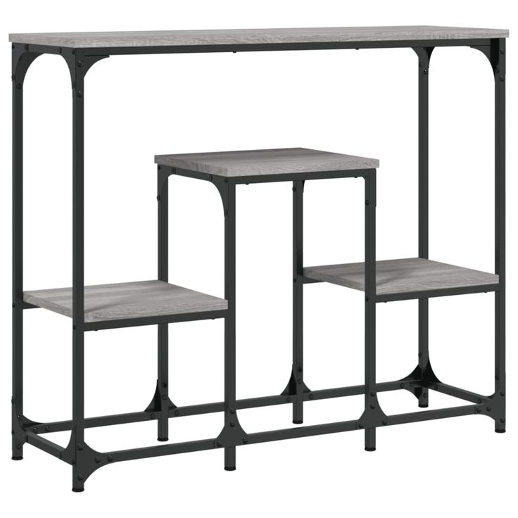 Konsolipöytä harmaa Sonoma 89,5x28x76 cm tekninen puu (33386)