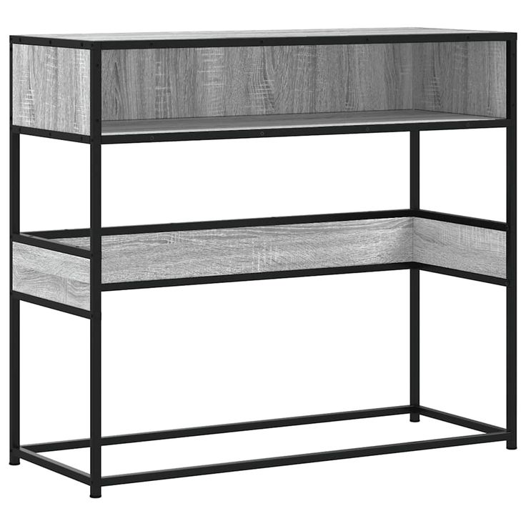 Konsolipöytä harmaa Sonoma 90x35x80 cm tekninen puu (49172)
