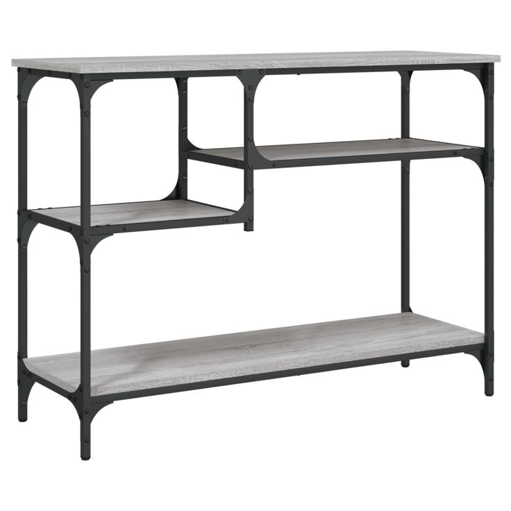 Konsolipöytä hyllyillä harmaa Sonoma 100x35x75 cm (37785)