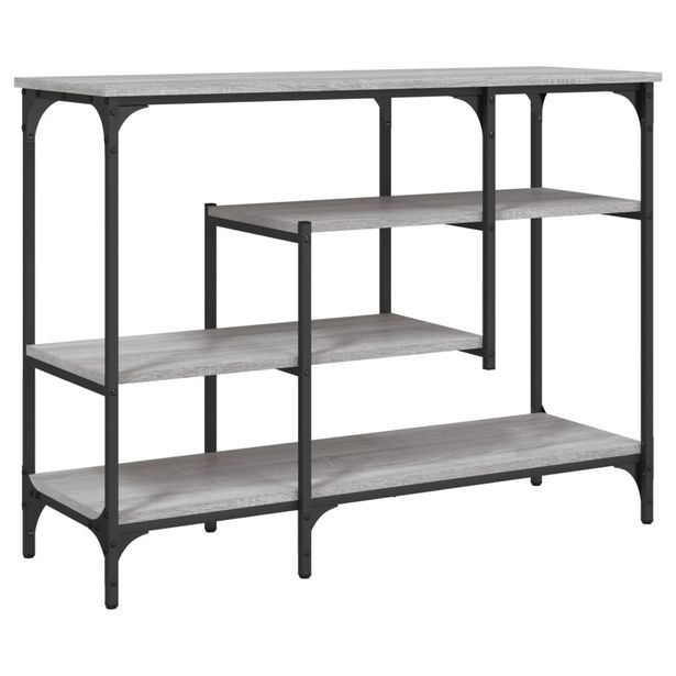 Konsolipöytä hyllyillä harmaa Sonoma 100x35x75 cm (37790)