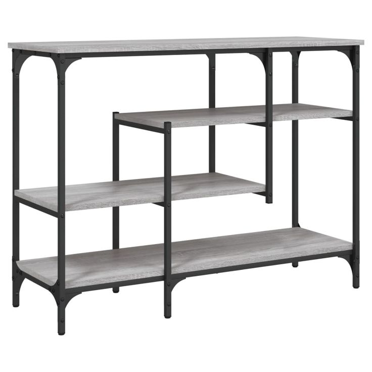 Konsolipöytä hyllyillä harmaa Sonoma 100x35x75 cm (37790)