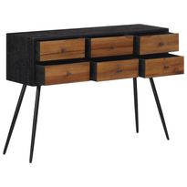 Konsolipöytä laatikoilla 116x30x76 cm kierrätetty täystiikki (58525)