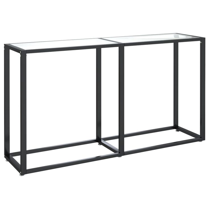 Konsolipöytä läpinäkyvä 140x35x75,5 cm karkaistu lasi (31674)