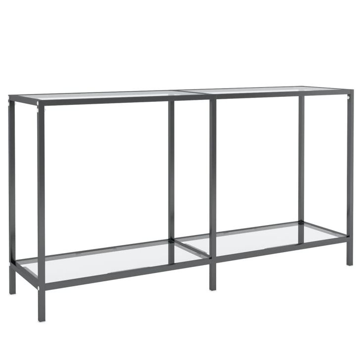 Konsolipöytä läpinäkyvä 140x35x75,5 cm karkaistu lasi (31694)