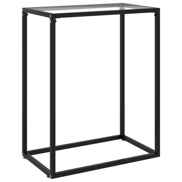 Konsolipöytä läpinäkyvä 60x35x75 cm karkaistu lasi
