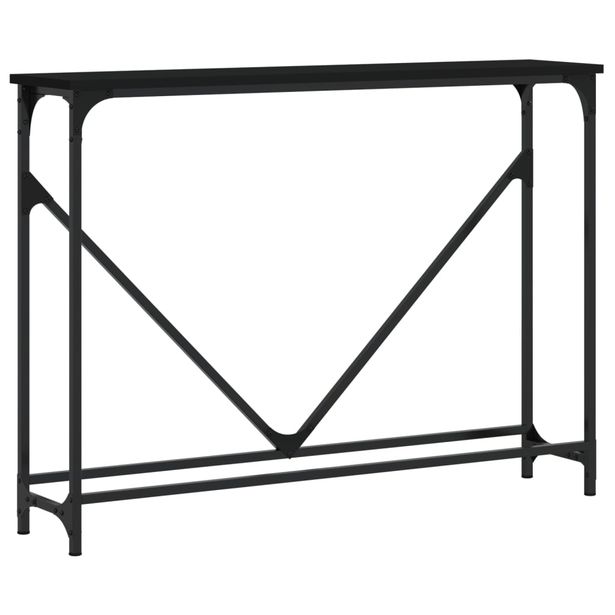 Konsolipöytä musta 102x22,5x75 cm tekninen puu (34130)