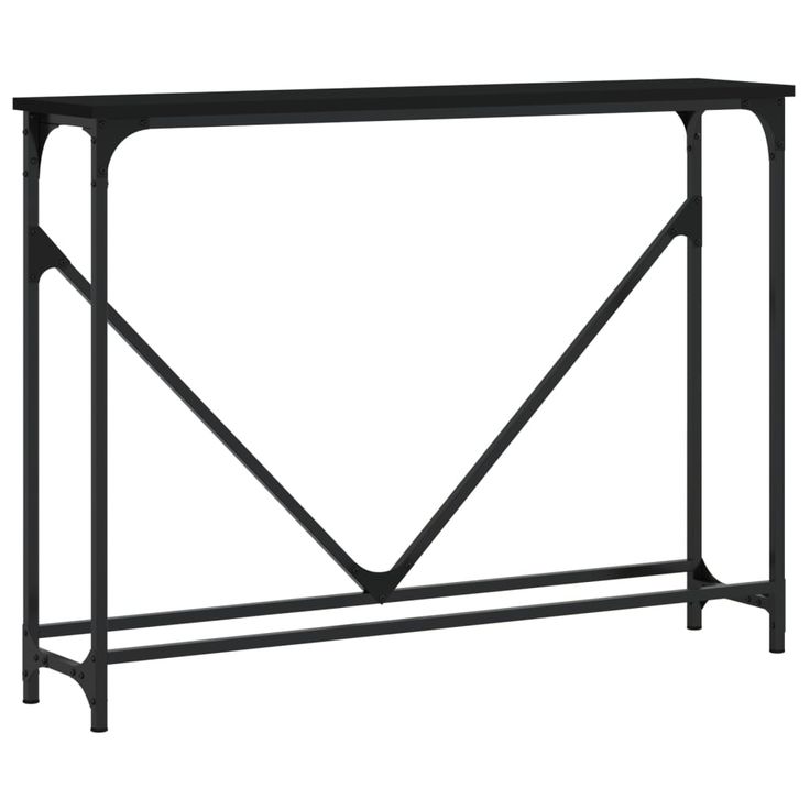 Konsolipöytä musta 102x22,5x75 cm tekninen puu (34130)