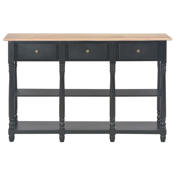 Konsolipöytä musta 110x30x76 cm tekninen puu (54327)
