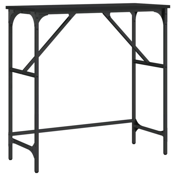 Konsolipöytä musta 75x32x75 cm tekninen puu (34060)