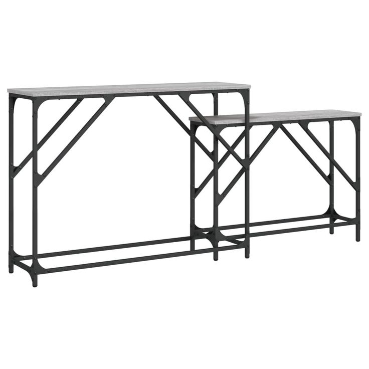 Konsolipöytäsarja 2-osainen harmaa Sonoma tekninen puu (37805)