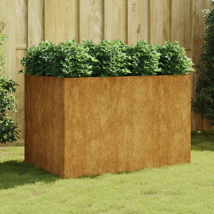 Korotettu kukkalaatikko 120x80x80 cm corten-teräs