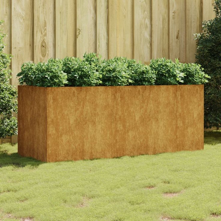 Korotettu kukkalaatikko 200x80x80 cm corten-teräs