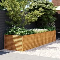Istutuslaatikko 386x100x69 cm corten-teräs