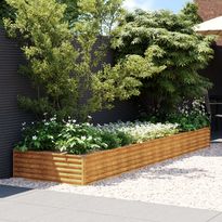 Istutuslaatikko 387x100x36 cm corten-teräs