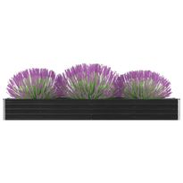 Istutuslaatikko, galvanoitu teräs, antrasiitti, eri kokoja