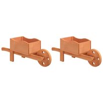 Kottikärryt kukkalaatikot 2 kpl 47x15x19 cm täysi kuusi (64228)
