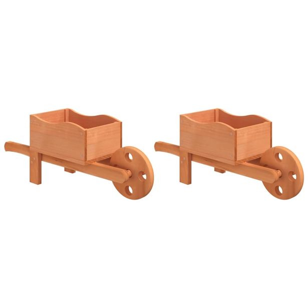 Kottikärryt kukkalaatikot 2 kpl 47x15x19 cm täysi kuusi (64228)