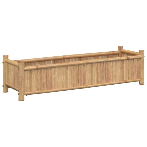 Kukkalaatikko 100x30x25 cm bambu (66461)