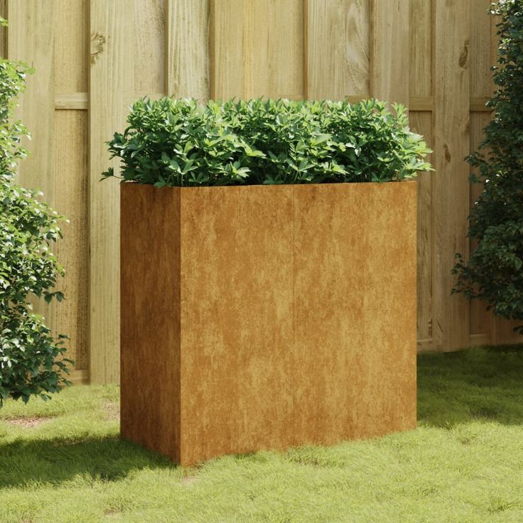 Kukkalaatikko 40x80x80 cm corten-teräs
