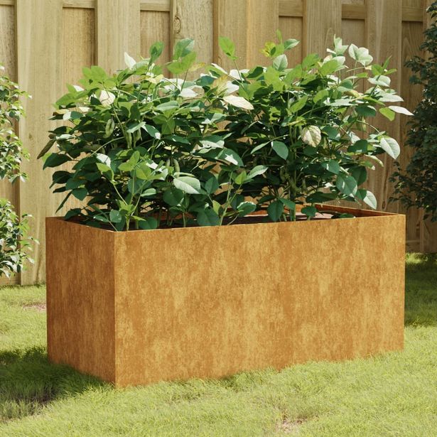 Kukkalaatikko 80x40x40 cm corten-teräs