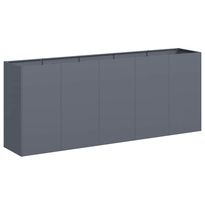 Kukkalaatikko antrasiitti 200x40x80 cm kylmävalssattu teräs (60726)