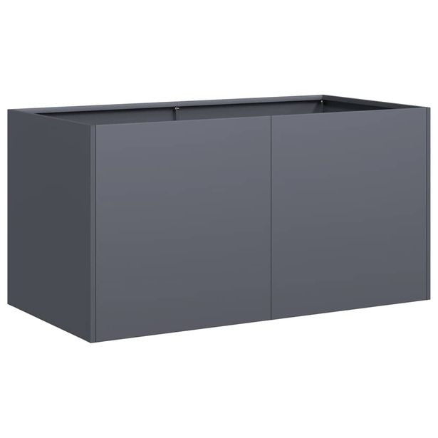 Kukkalaatikko antrasiitti 80x40x40 cm kylmävalssattu teräs (60670)