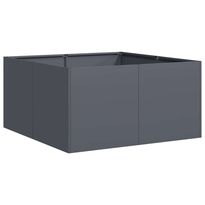 Kukkalaatikko antrasiitti 80x80x40 cm kylmävalssattu teräs (60740)