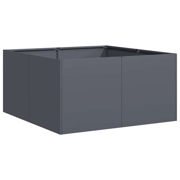 Kukkalaatikko antrasiitti 80x80x40 cm kylmävalssattu teräs (60740)