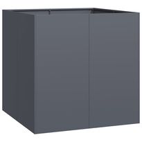 Kukkalaatikko antrasiitti 80x80x80 cm teräs (60782)