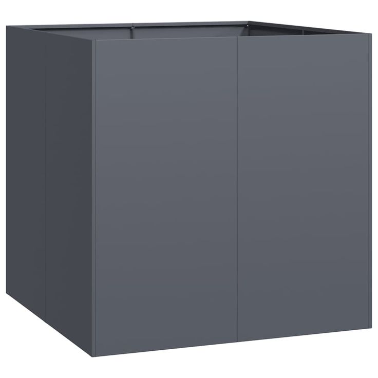 Kukkalaatikko antrasiitti 80x80x80 cm teräs (60782)