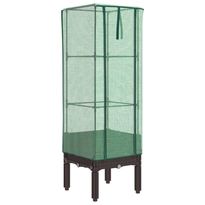 Kukkalaatikko kasvihuonepeitteellä rottinkityyli 40x40x140 cm (15804)