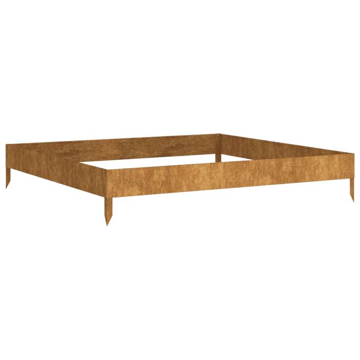 Kukkalaatikko korotettu 100x100x18,5 cm Corten teräs (24513)