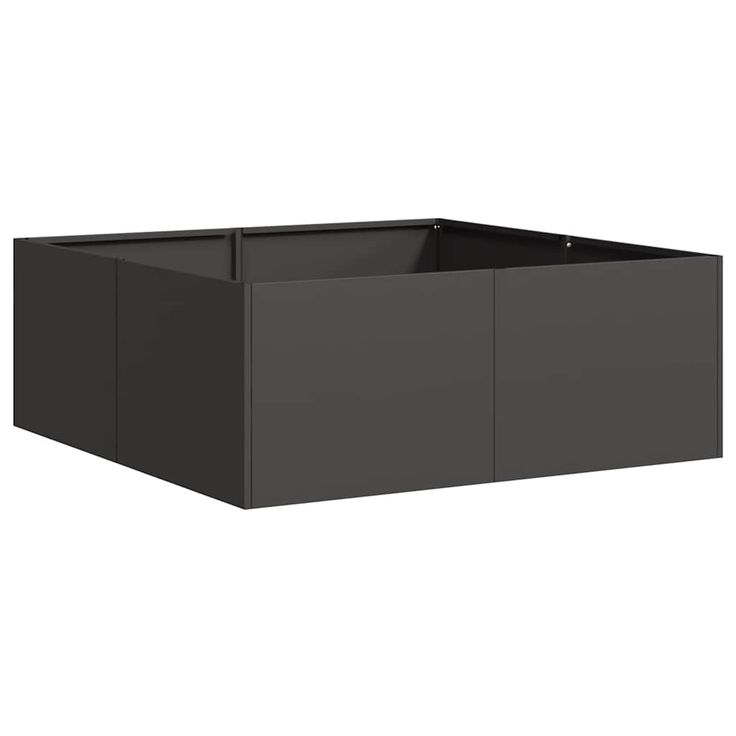 Kukkalaatikko musta 80x80x30 cm teräs (60801)