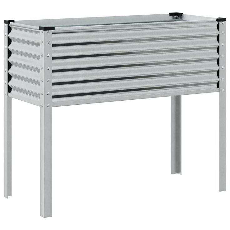 Kukkalaatikko puutarhaan 100x41x90 cm galvanoitu teräs (08973)