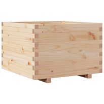 Kukkalaatikko puutarhaan 70x70x49,5 cm täysi mänty (47363)