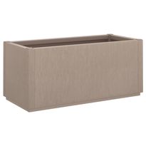 Kukkalaatikko puutarhaan vaaleanruskea 80x36x35 cm PP (68778)
