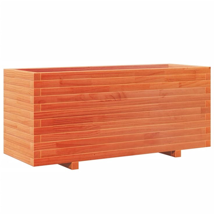 Kukkalaatikko puutarhaan vahanruskea 110x40x49,5 cm täysi mänty (47380)
