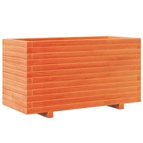Kukkalaatikko puutarhaan vahanruskea 90x40x49,5 cm täysi mänty (47375)