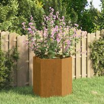 Kukkalaatikko Ruoste4, corten-teräs, eri kokoja