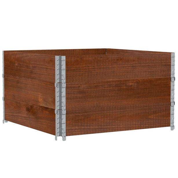 Kukkalaatikko ruskea 100x100 cm täysi mänty (95434)