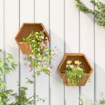 Kukkalaatikot Ruoste, 2kpl, corten-teräs, eri kokoja